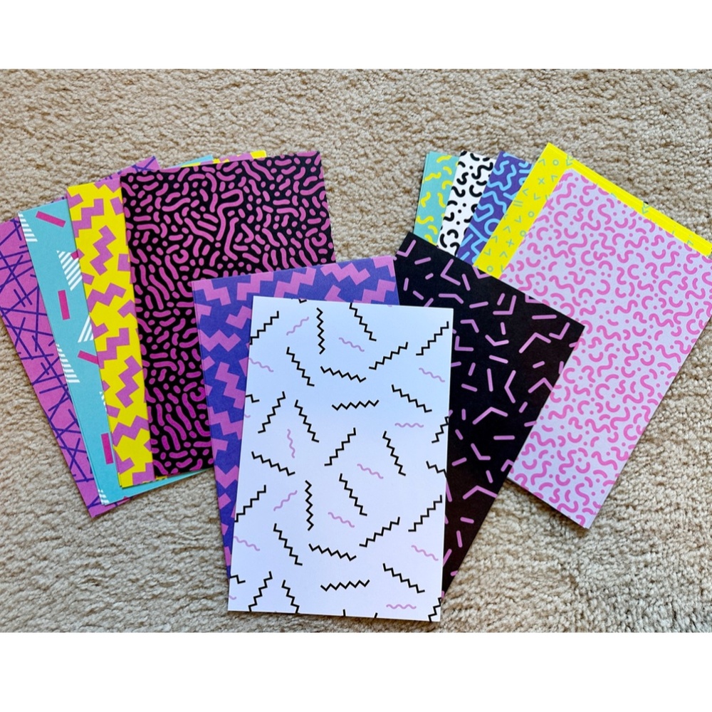Retro 80's/90's Card Stock for Crafts